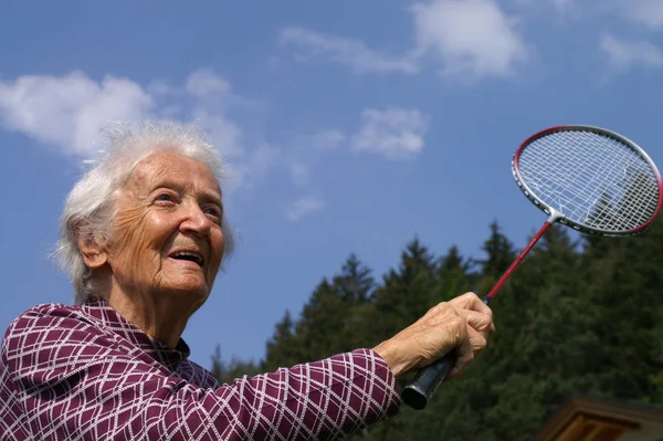 Portrait Cute Grandma — Stock Photo, Image