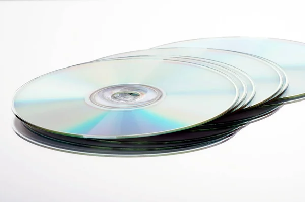 Dvd Disc Exposed White Background Mirroring Royalty Free Stock Images