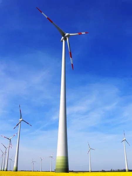 Obnovitelná Větrná Energie Větrný Motor — Stock fotografie