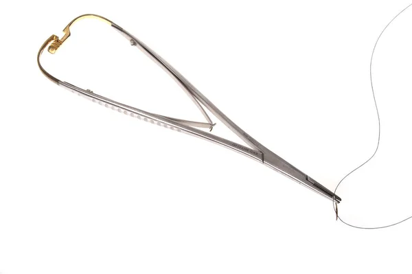 Needle Holder Atraumatic Needle — Stock Photo, Image