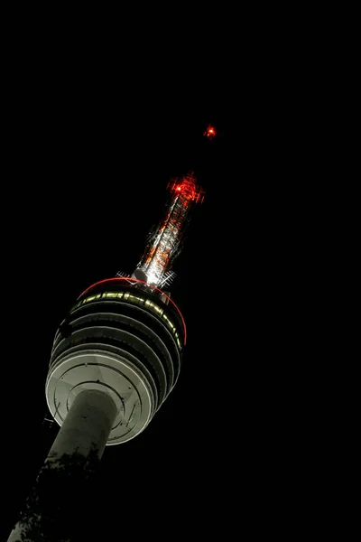 Torre Televisão Stuttgart Noite — Fotografia de Stock