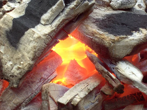 Hete Vlam Brandend Rood Vuur — Stockfoto