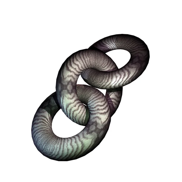 Rendering Serpente Isolato Sfondo Bianco — Foto Stock