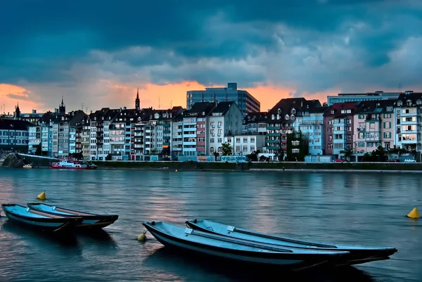 Snart Kraschar Det Över Rhine Att Basel — Stockfoto