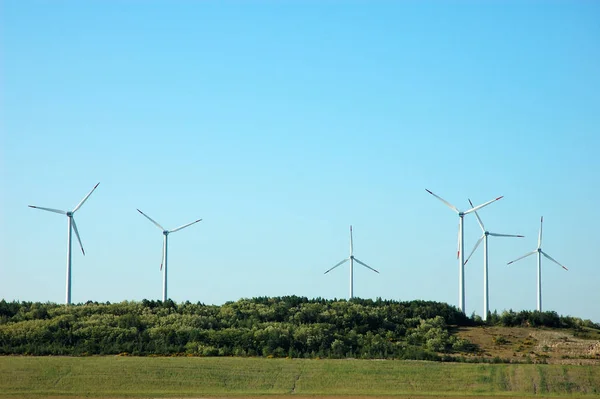 Industria Las Turbinas Eólicas Energía Renovable — Foto de Stock