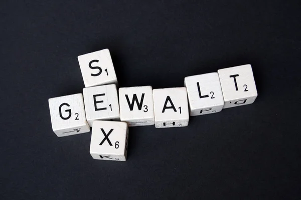 Word Help Alphabet Collected Black Letters — Stock Photo, Image
