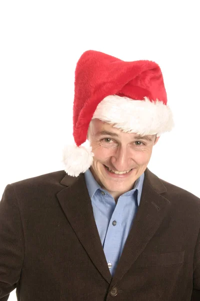 Man Wearing Santa Hat — Stock Photo, Image