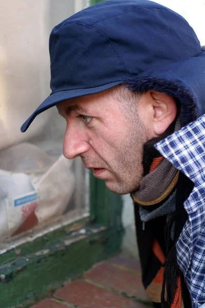 Hombre Con Martillo Mano — Foto de Stock