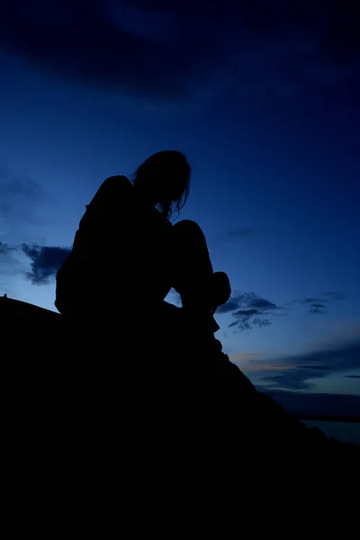 Nacht Aan Het Meer — Stockfoto