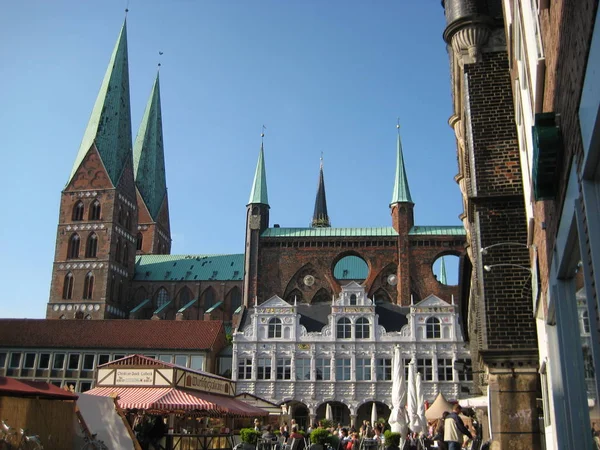 Malebný Pohled Krásnou Středověkou Architekturu Katedrály — Stock fotografie