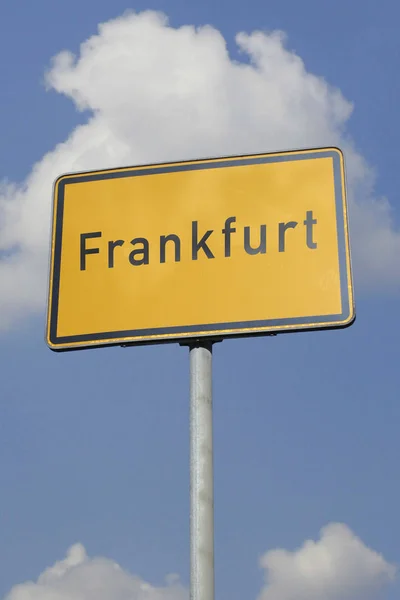 Frankfurt Środkowoniemieckie Miasto Nad Menem Jest Głównym Węzłem Finansowym Europejskiego — Zdjęcie stockowe