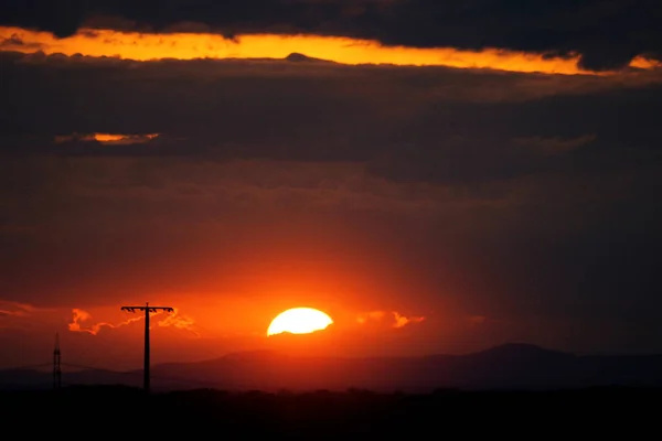 Schöner Blick Auf Den Warmen Abend — Stockfoto