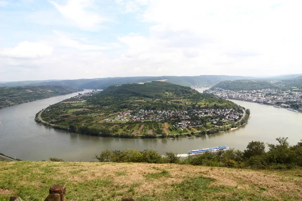 Rijn Een Van Belangrijkste Europese Rivieren Die Zwitserland Ontspringt Grotendeels — Stockfoto