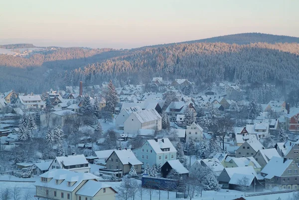 Hermosa Vista Del Paisaje Invierno — Foto de Stock