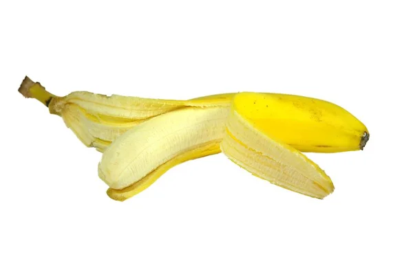 Banaan Geïsoleerd Witte Achtergrond — Stockfoto