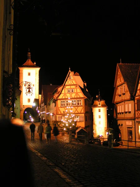 Rothenburg Der Tauber Німецьке Місто Півночі Баварії — стокове фото