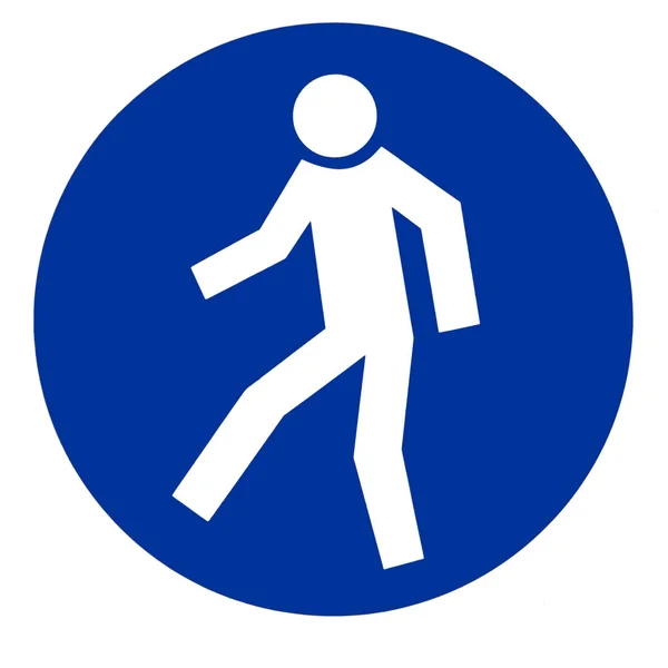 Vector Illustration Man Traffic Sign — Stock Photo, Image