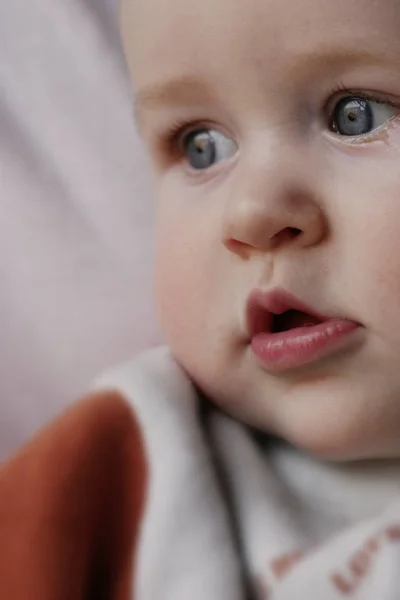 Closeup Portrait Cute Baby — Stock Photo, Image