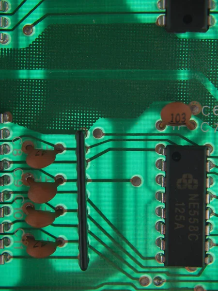 Computermicroschakelingen Elektronische Achtergrond — Stockfoto