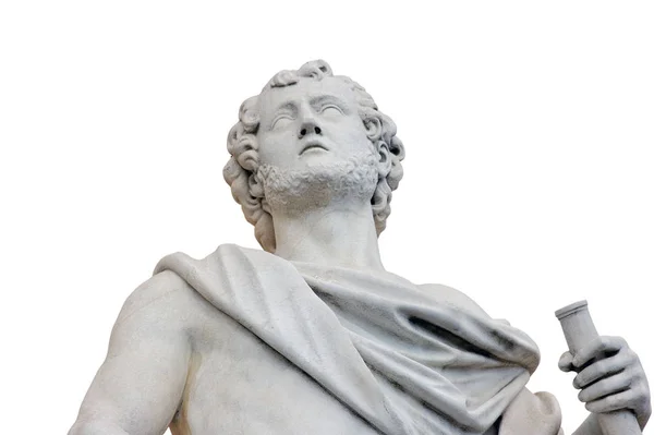 Statua Antica Sfondo Bianco — Foto Stock