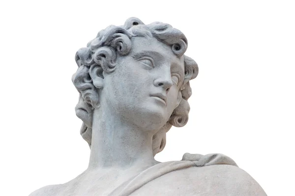 Estatua Antigua Sobre Fondo Blanco —  Fotos de Stock
