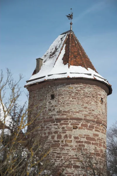 Uitzicht Toren Van Oude Stad Heuvel — Stockfoto