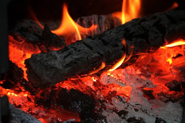 Rood Kampvuur Vuurvlam — Stockfoto