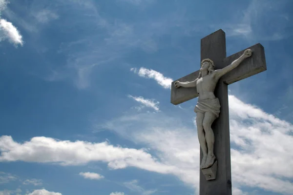 Malebný Pohled Křesťanský Krucifix — Stock fotografie