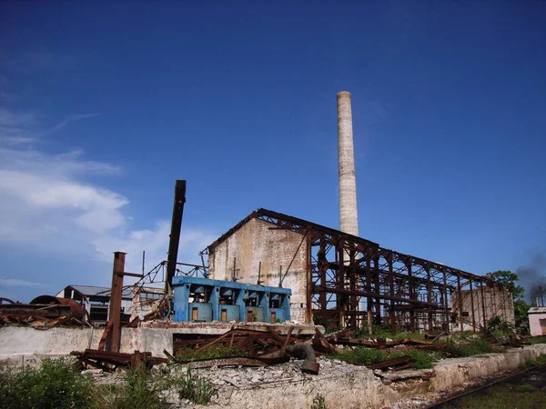 Edificio Industrial Abandonado Ciudad Zona Exclusión Chernóbil — Foto de Stock