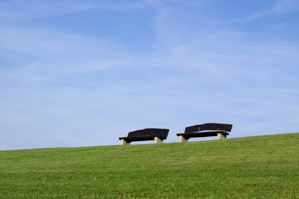 공원의 의자들 — 스톡 사진