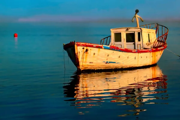 Outra Vez Meu Barco Feio Este Formato Largo Tempo Porque — Fotografia de Stock