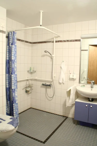 Badkamer Wastafel Toilet Interieur Van Luxe Hotel — Stockfoto