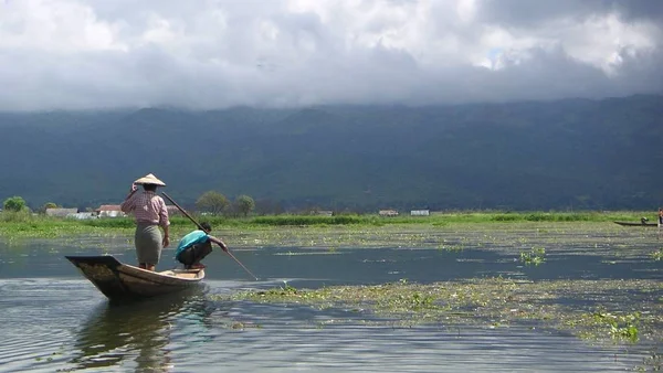 Auf Dem Inlaysee Burma — Stockfoto
