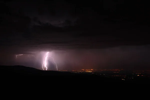 Thunderstorm Also Known Electrical Storm Lightning Storm — Stock Photo, Image