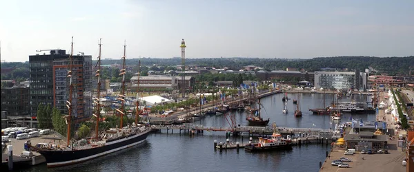 Panorama Del Kiel Con Motivo 125ª Teja Del Kieler Desde — Foto de Stock