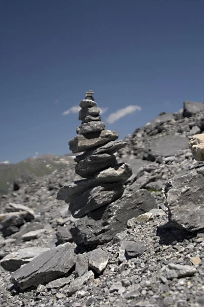 Tal Vez Pueda Explicar Cuál Significado Esta Pila Piedra — Foto de Stock