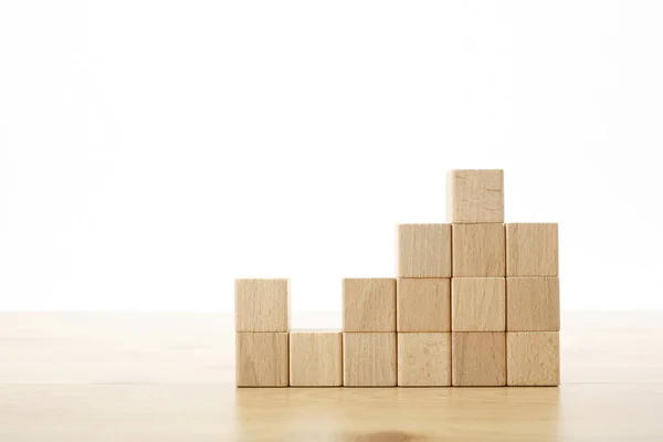 Sloupkový Model Dřevěných Bloků — Stock fotografie