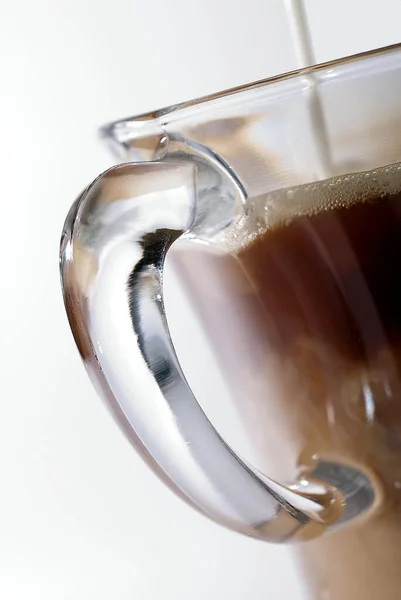 Černá Káva Odpolední Přestávce — Stock fotografie