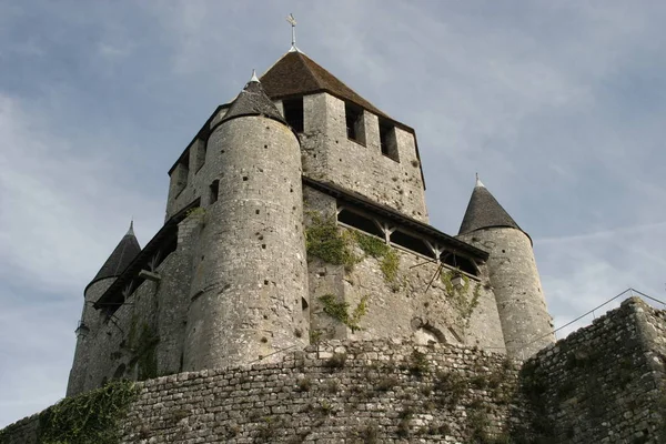 Deze Toren Het Centrum Van Middeleeuwse Stad Provins Frankrijk Het — Stockfoto