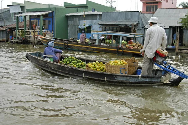 Floating Market Cai Rang Vietnam — 图库照片