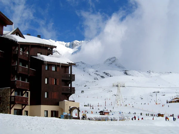 Skigebiet Vor Dem Haus — Stockfoto