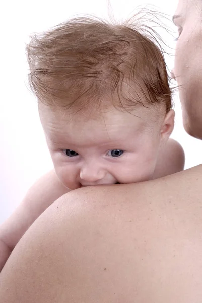 Söt Familjeporträtt Lyckligt Föräldraskap Koncept — Stockfoto