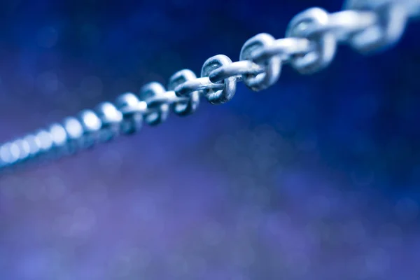 Chain Blue Background — Stock Photo, Image