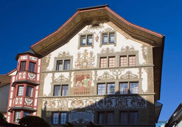 Lucerna Una Ciudad Compacta Suiza Conocida Por Arquitectura Medieval Preservada — Foto de Stock