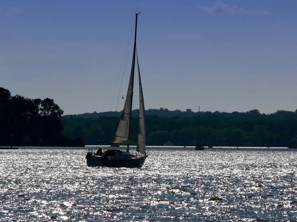 Ιστιοπλοΐα Στο Wannsee Βερολίνο — Φωτογραφία Αρχείου