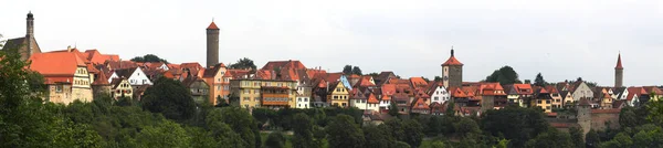 Ein Rothenburger Panorama Die Tauber Aus Sechs Bildern Mit Einer — Stockfoto