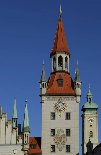 慕尼黑是巴伐利亚首都 有着数百年历史的建筑和众多的博物馆 — 图库照片