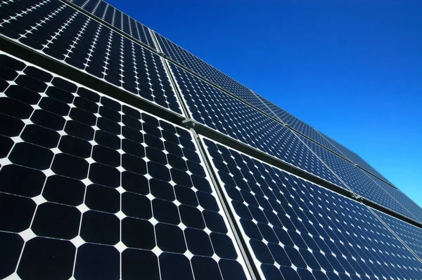 Células Solares Protección Del Clima Energía Eléctrica — Foto de Stock