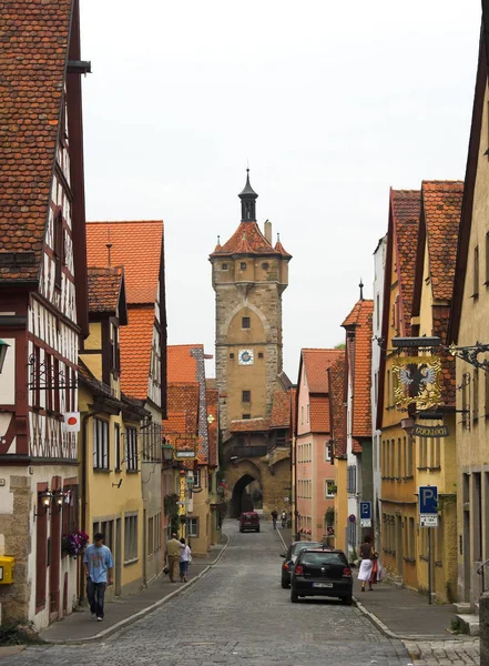 Még Időjárás Nem Mindig Legjobb Rothenburg Mindig Megér Egy Utat — Stock Fotó