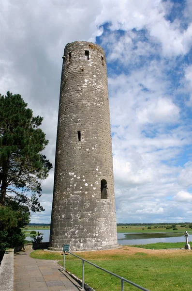 Registrati Nel Luogo Santo Del Clonmacnoise Proprio Nel Centro Dell — Foto Stock